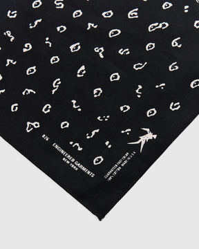 Printed Bandana in Black Graphic Patchwork