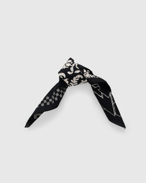 Printed Bandana in Black Graphic Patchwork