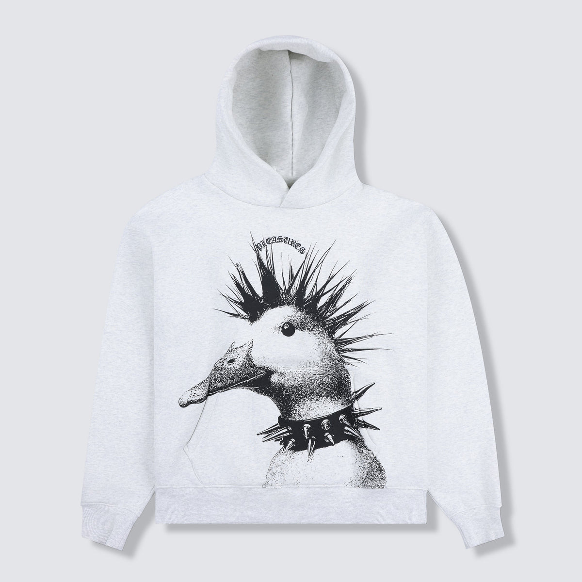 Punk Duck Hoodie in Grey