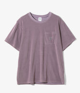 S/S ROUND POCKET TEE - C/PE PILE in Lavender