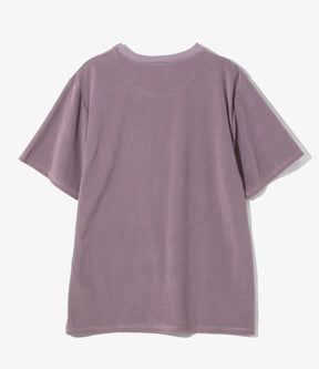 S/S ROUND POCKET TEE - C/PE PILE in Lavender