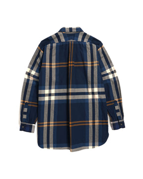19th Century BD Shirt in Navy / Gold Big Plaid Flannel