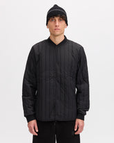 Rains Banja Liner Bomber Jacket in Black Homme Essentials 