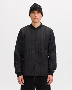 Rains Banja Liner Bomber Jacket in Black Homme Essentials 