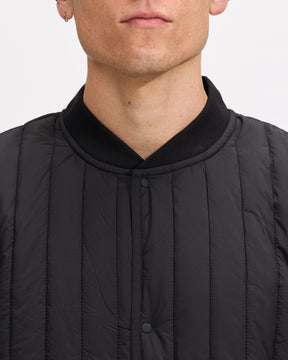 Rains Banja Liner Bomber Jacket in Black Homme Essentials 