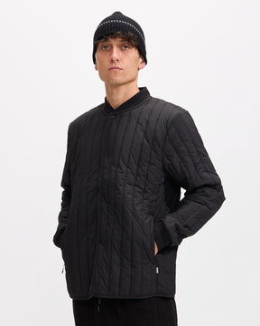 Rains Banja Liner Bomber Jacket in Black Homme Essentials 