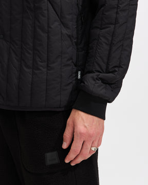 Rains Banja Liner Bomber Jacket in Black Homme Essentials 