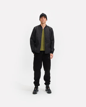 Rains Banja Liner Bomber Jacket in Black Homme Essentials 
