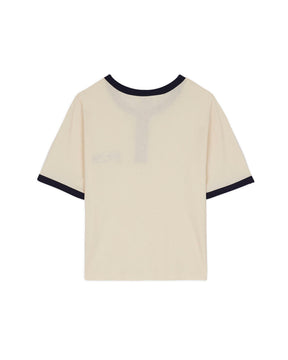 Ribbed Henley in Natural