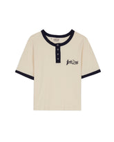 Ribbed Henley in Natural