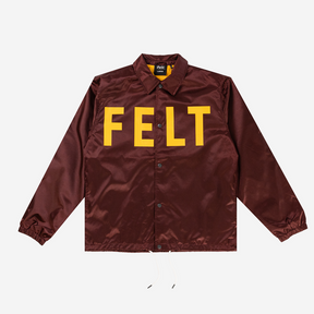 Strike Out Coaches Jacket in Burgundy