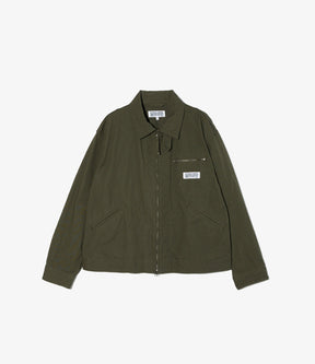 Short Jacket in Olive Heavyweight Cotton Ripstop