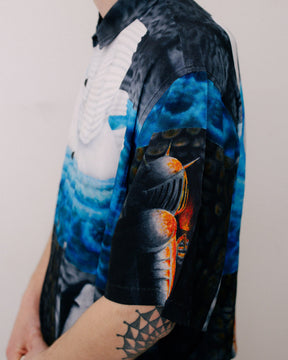 Copia Short Sleeve Button Down Shirt in Black