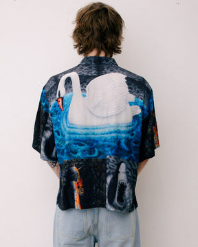 Copia Short Sleeve Button Down Shirt in Black