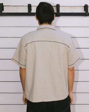 Check Western Shirt in Taupe