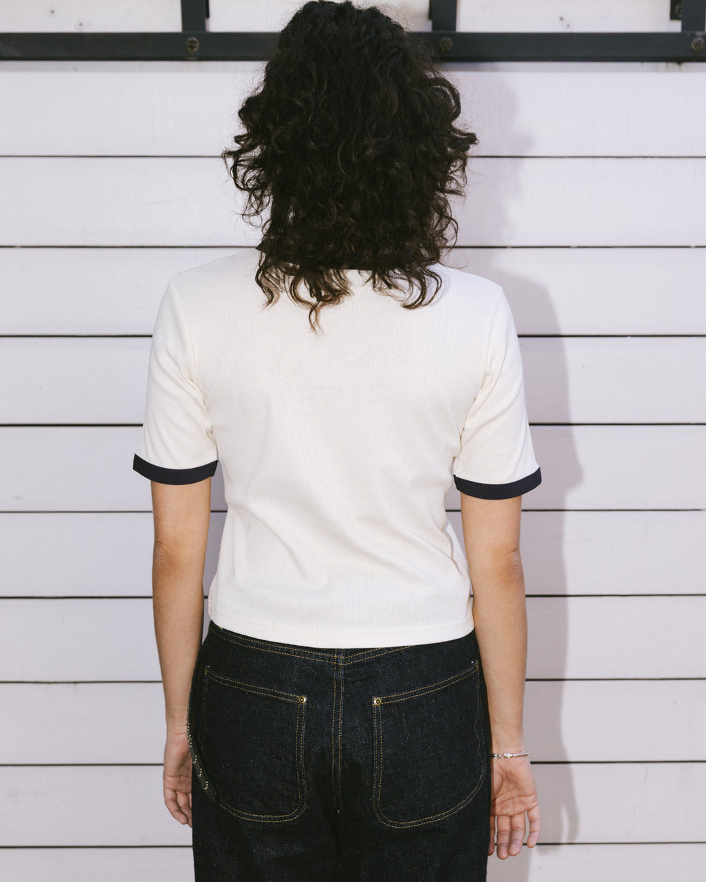 Ribbed Henley in Natural