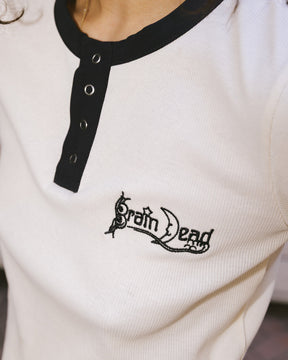 Ribbed Henley in Natural