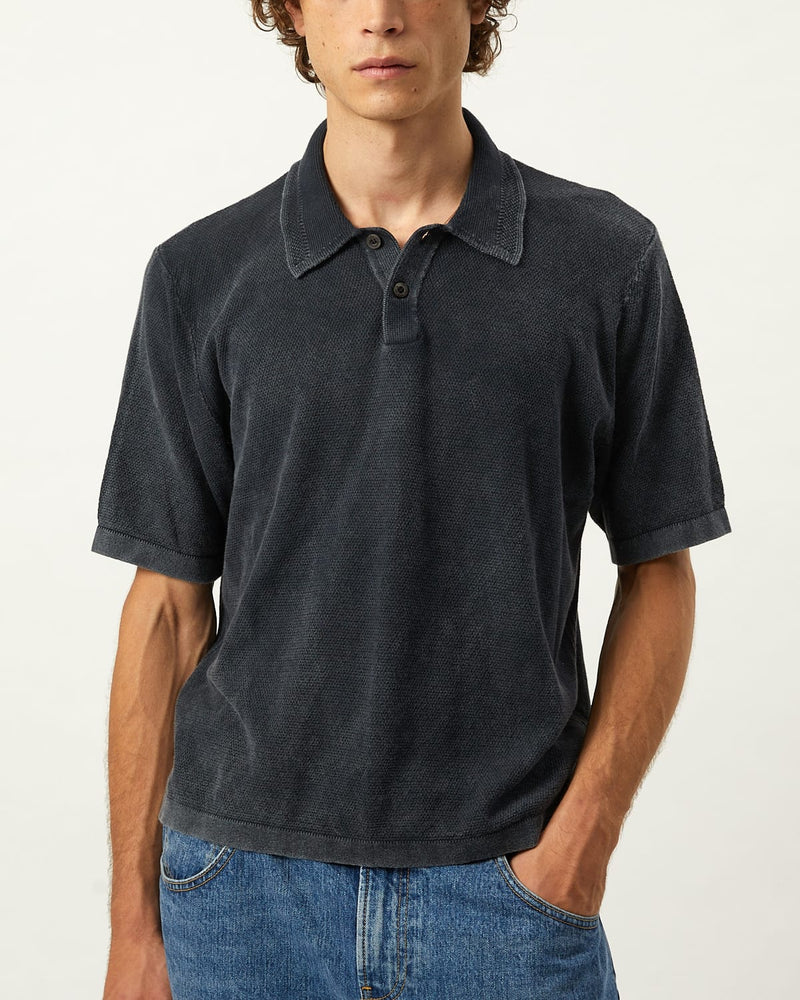 Knit Polo in Black