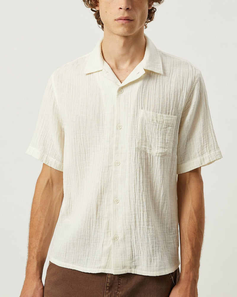 Double Cloth SS Shirt in Natural