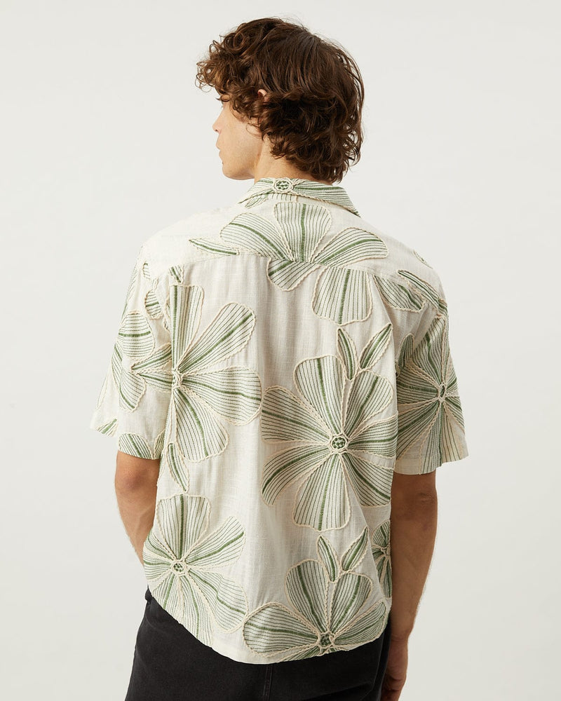 Linen Applique S/S in Natural