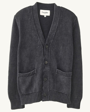 Acid Wash Cardigan in Black