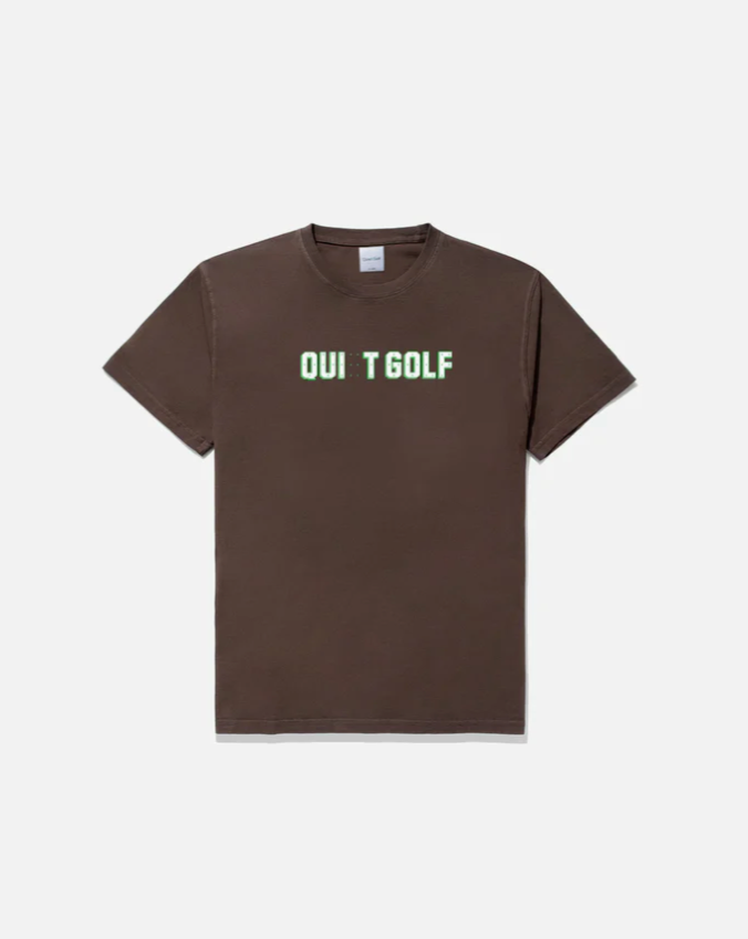 Quit Golf T-Shirt in Brown