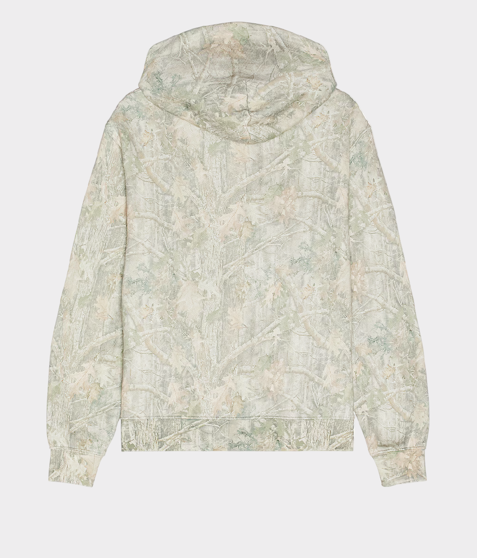 Wordmark Camo Distressed Hoodie