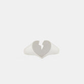 Silver Broken Heart Ring