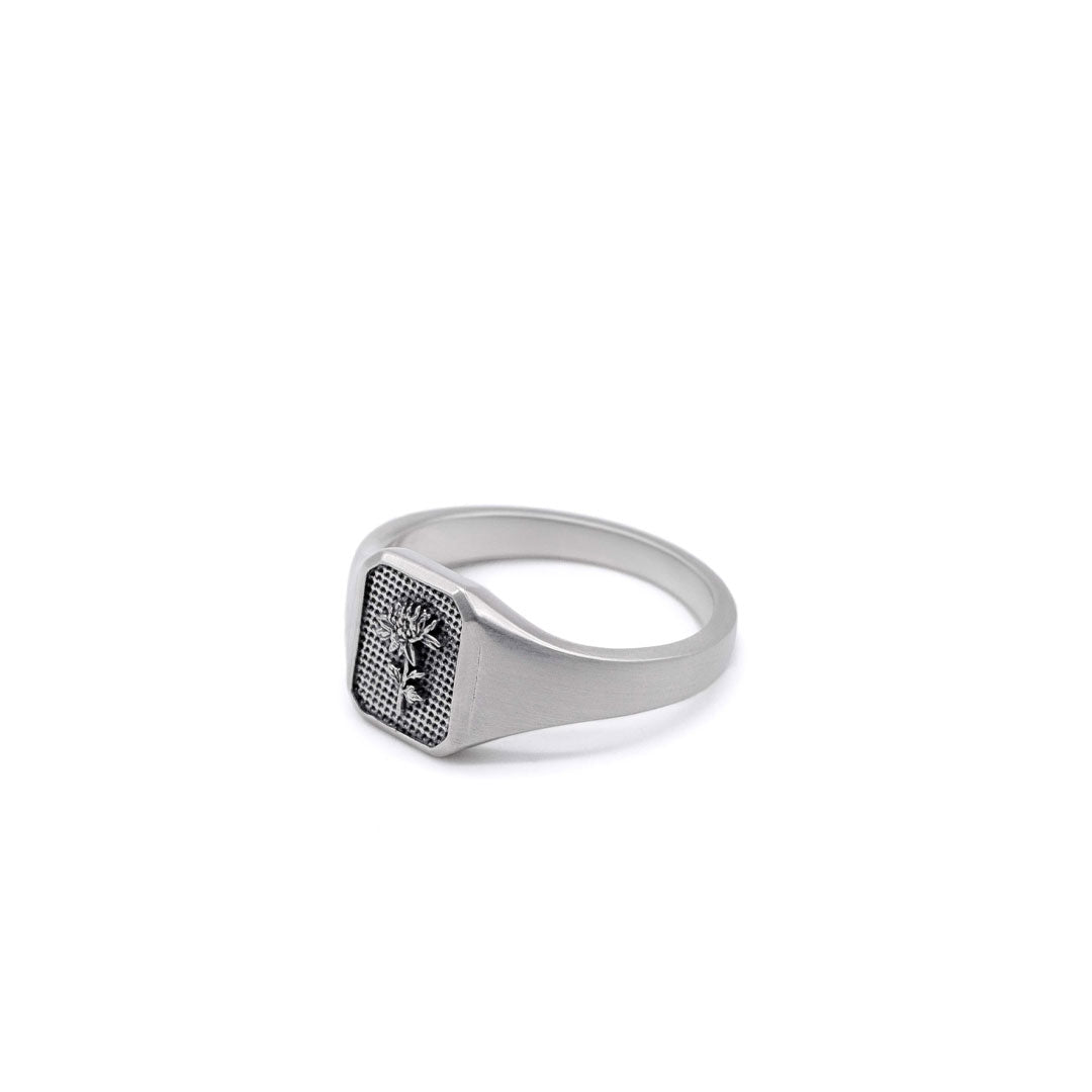 Silver Chrysanth Ring