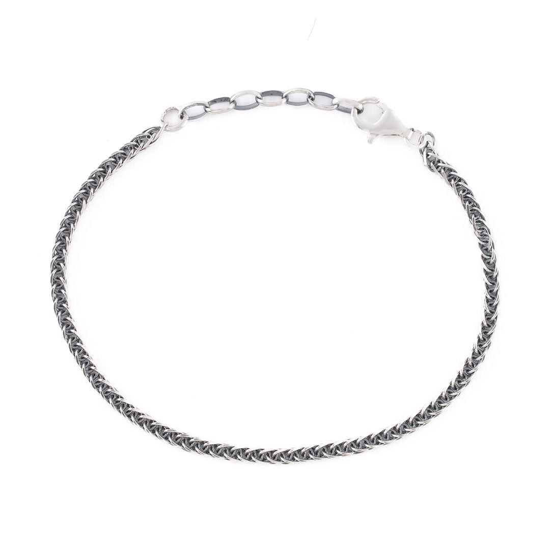 Silver 2.6mm Square Spiga Bracelet