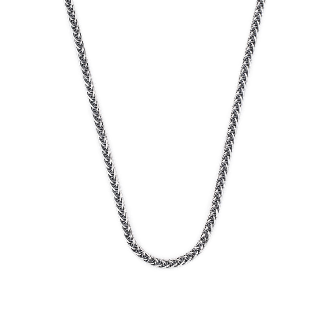 Serge DeNimes Silver 2.6mm Square Spiga Chain : Homme Essentials