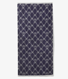 Bath Towel – Grey Skull/Target in Grey/Purple