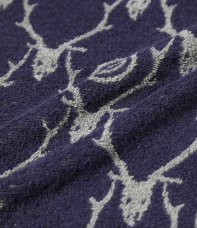 Bath Towel – Grey Skull/Target in Grey/Purple