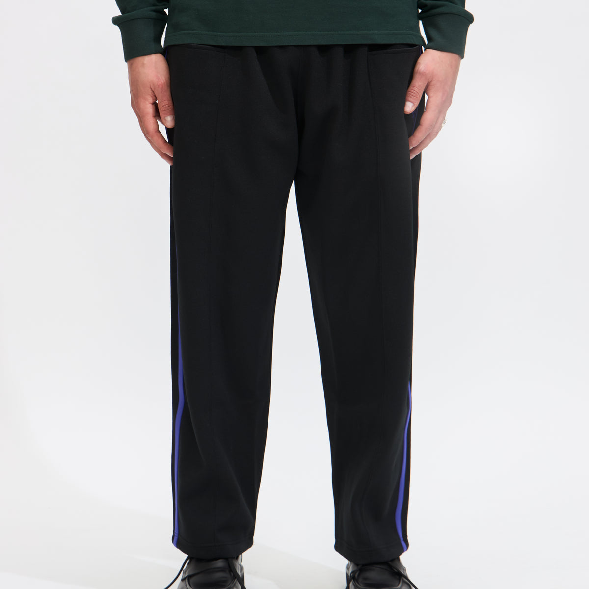 South2 West8 String C.S. Pant in Black Poly Smooth