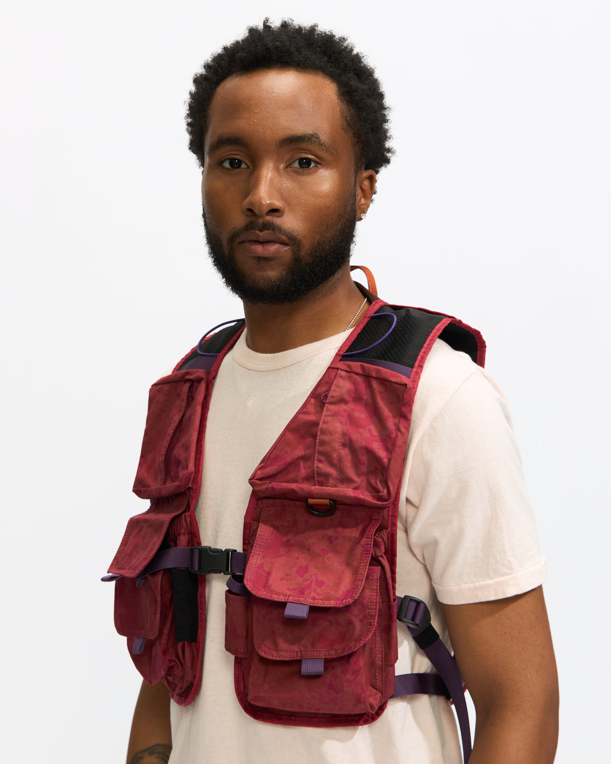 South2 West8 x Brain Dead Fishing Vest Pack in Pink Homme Essentials 