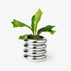 Stacking Planter in Chrome- Tall