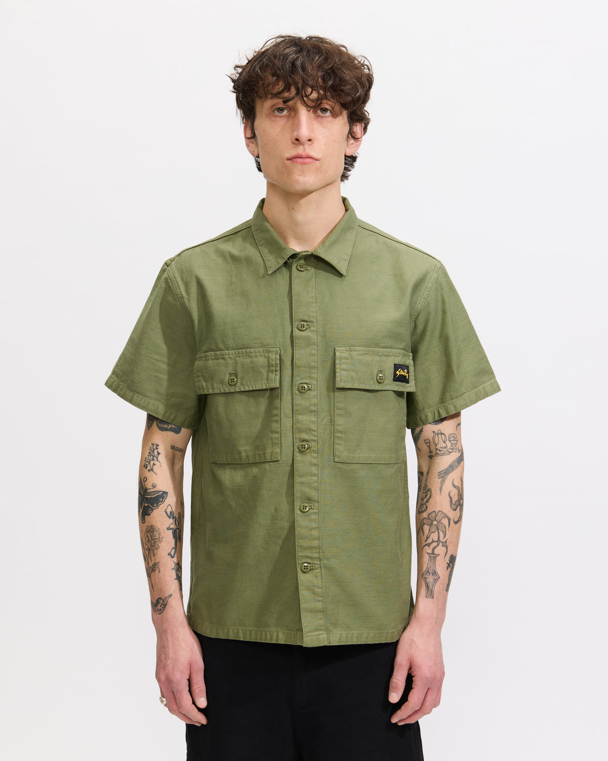 Stan Ray Short Sleeve CPO Shirt in Olive Homme Essentials 