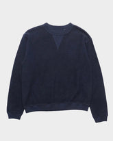 Hina Reversed Fleece Crew Neck Sweatshirt in Blue Graphite