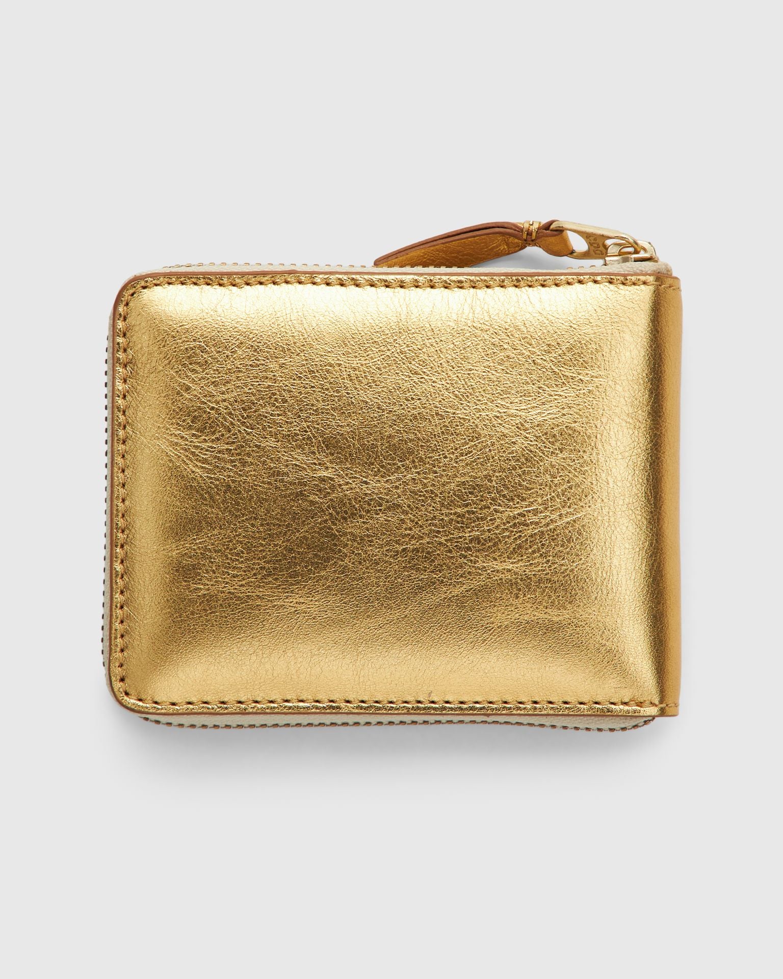 Full Zip Around Wallet in Gold
