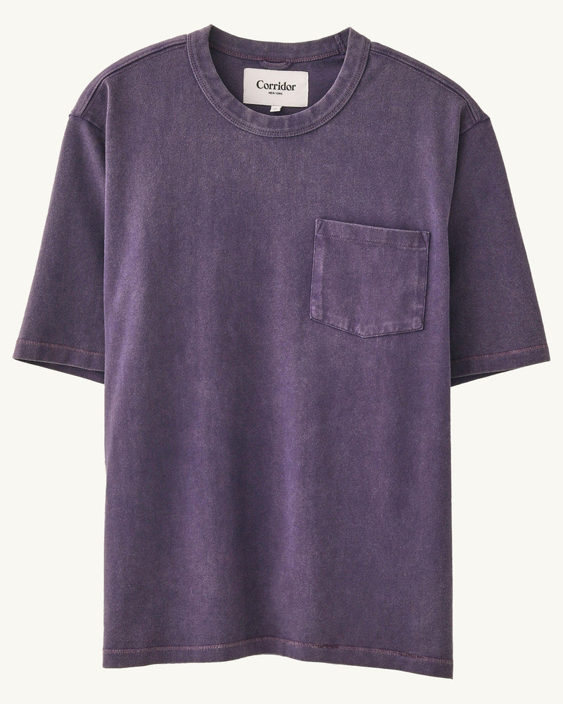 Garment Dye Tee in Purple