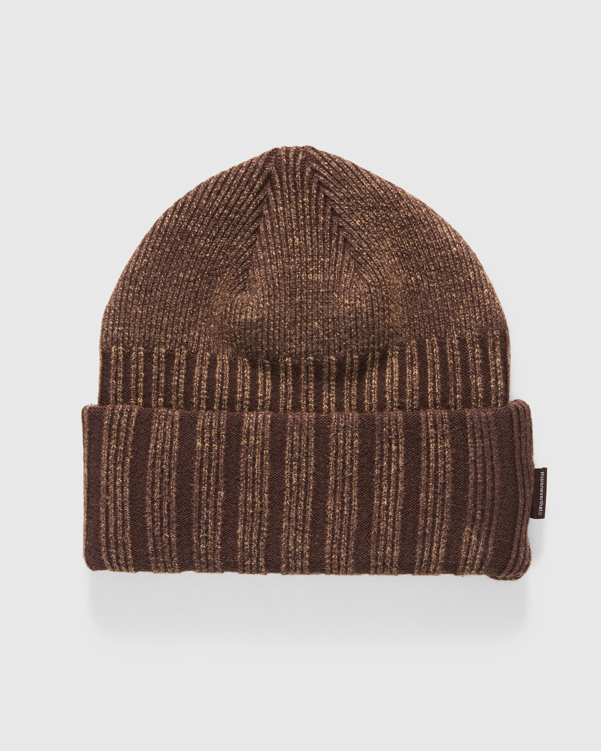 Thisisneverthat Bleached Beanie in Brown Homme Essentials 