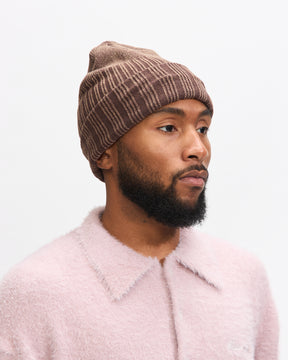 Thisisneverthat Bleached Beanie in Brown Homme Essentials 