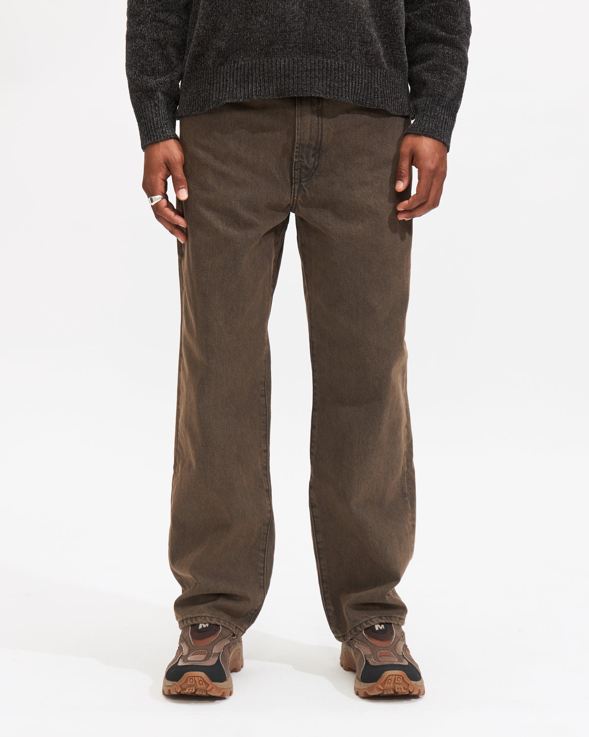 Thisisneverthat Regular Jeans in Brown Homme Essentials 