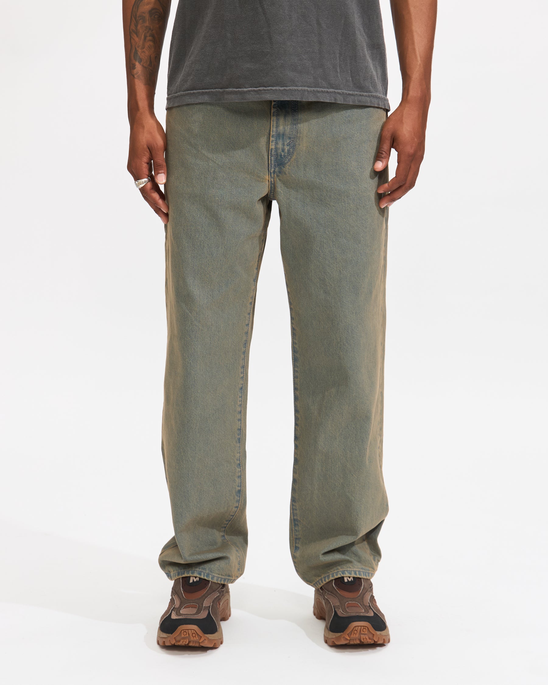 Thisisneverthat Regular Jeans in Grey Homme Essentials 