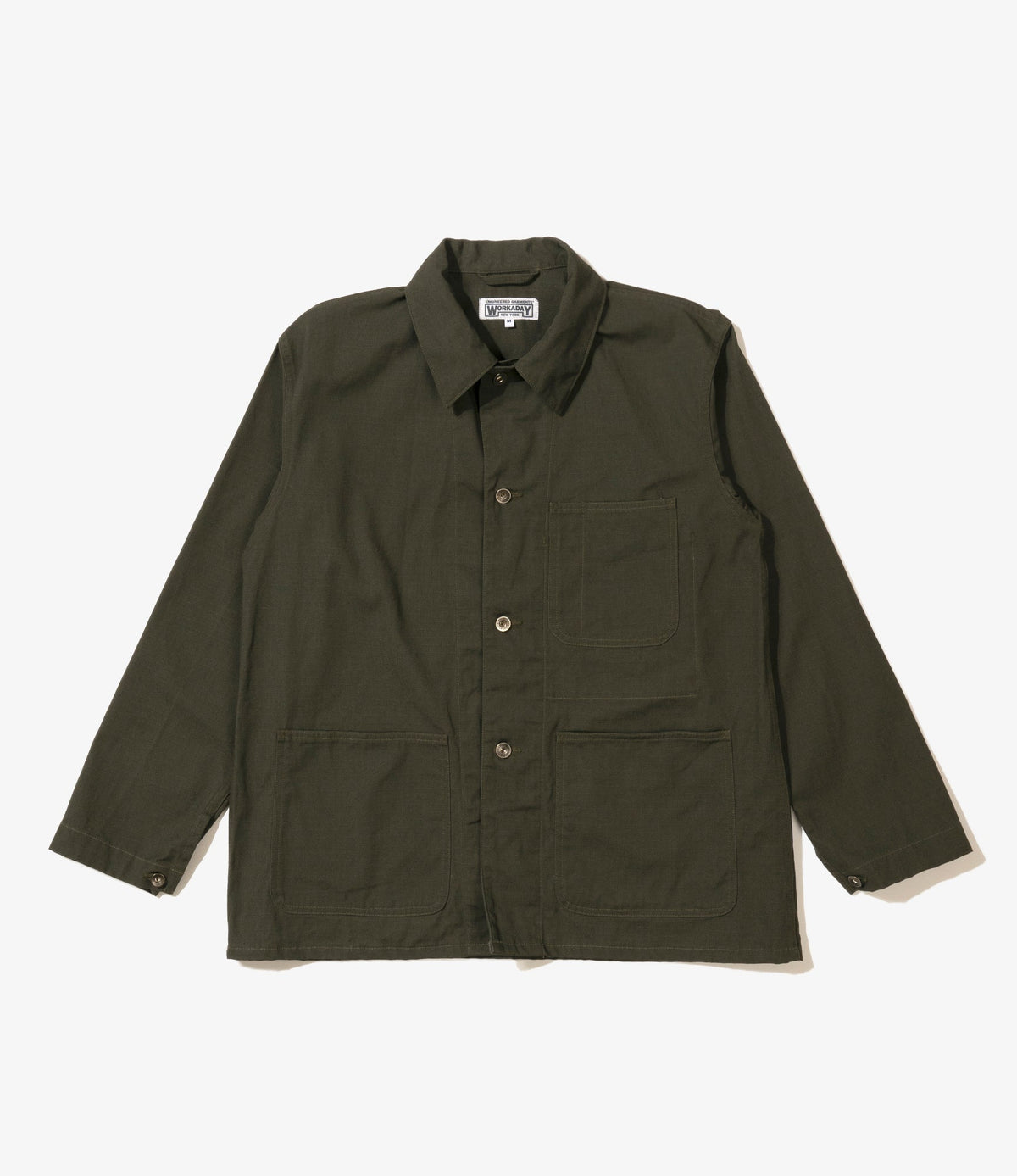 Utility Jacket in Olive Heavyweight Cotton Ripstop