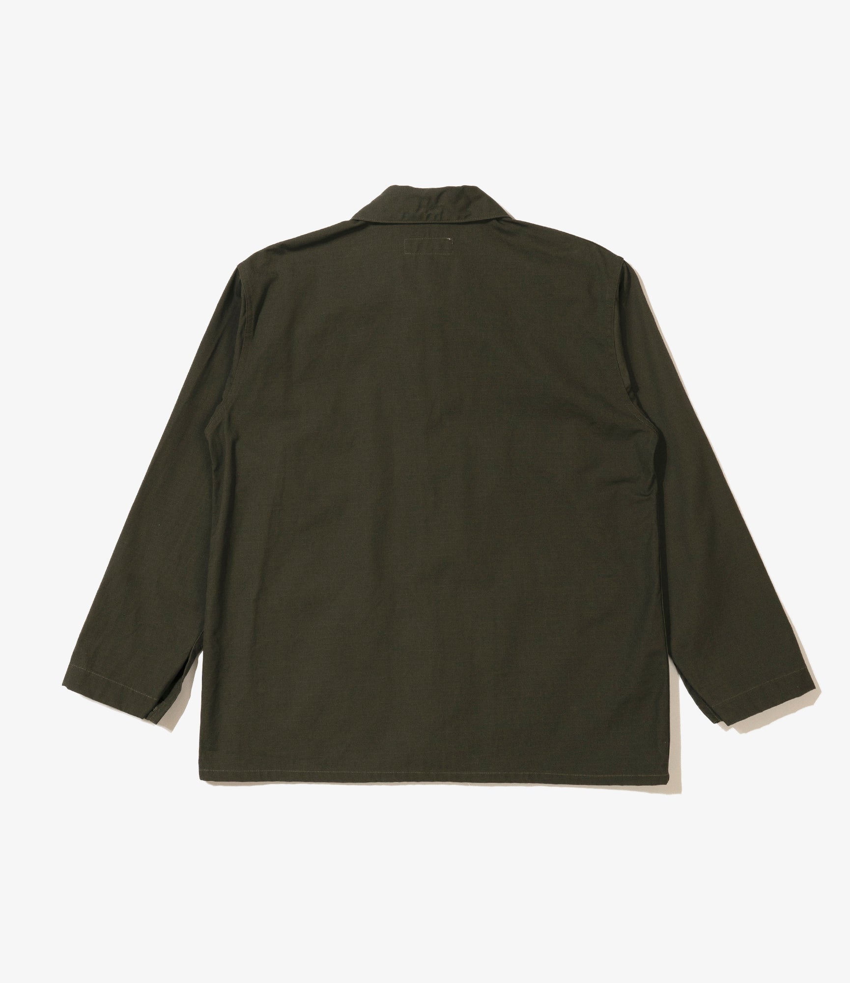 Utility Jacket in Olive Heavyweight Cotton Ripstop