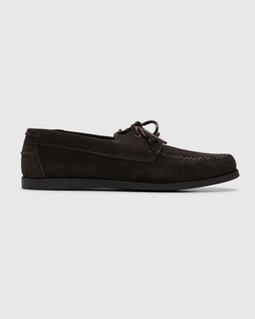 Vinny's Boatman Deck Shoe in Dark Brown Homme Essentials 