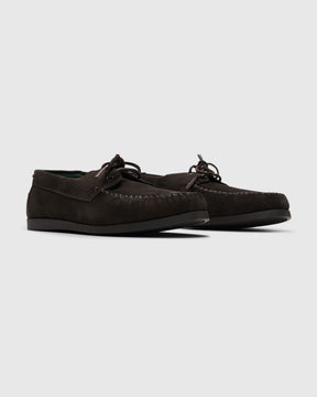 Vinny's Boatman Deck Shoe in Dark Brown Homme Essentials 