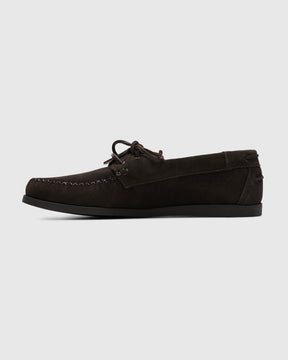 Vinny's Boatman Deck Shoe in Dark Brown Homme Essentials 