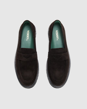 Vinnys Richie Penny Loafer Dark Brown Homme Essentials